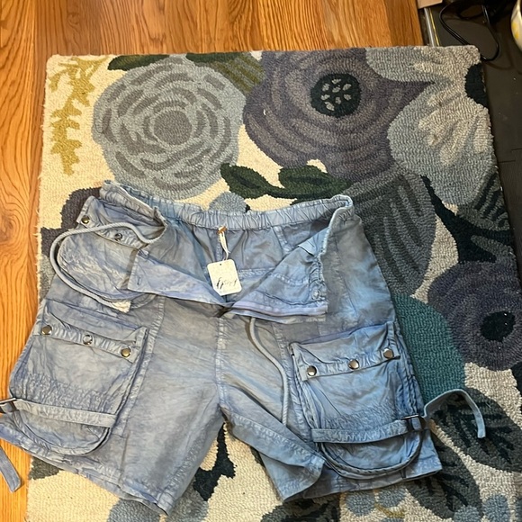 Free People Moon Bay Parachute Shorts in Cashmere Blue Sz Small NWT - Picture 8 of 12